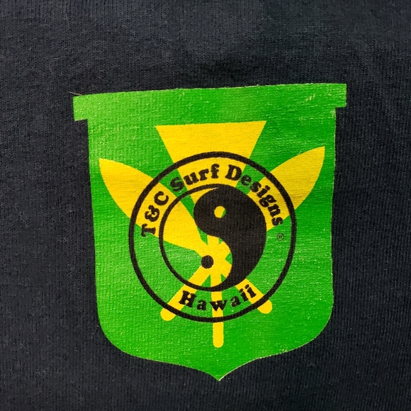 Vintage 80's T&C Surf Designs Hawaii Graphic Print - Picture 5 of 7